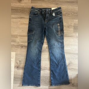 American Eagle Kick Boot Cargo Jeans 12